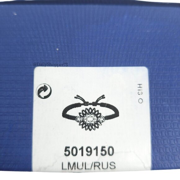 Swarovski by Shourouk Fuchsia Glass Rhinestone Braided Adjustable Bracelet - Picture 13 of 14